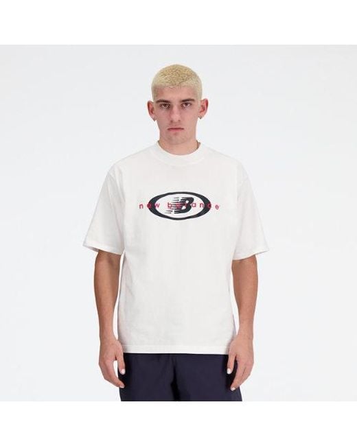 Homme Archive Oversized T-Shirt En, Cotton, Taille New Balance pour homme en coloris White
