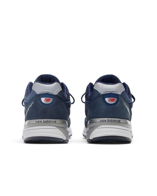 New Balance Made In Usa 990v4 In Blue/grey Leather