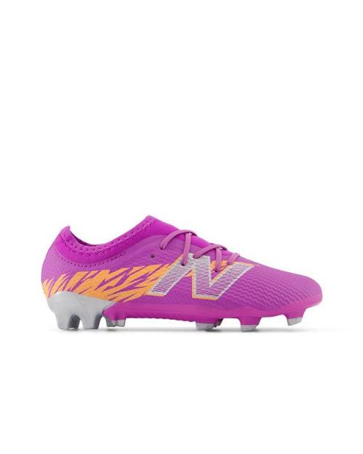 New Balance Purple Kinder Furon Team Jnr Fg V8