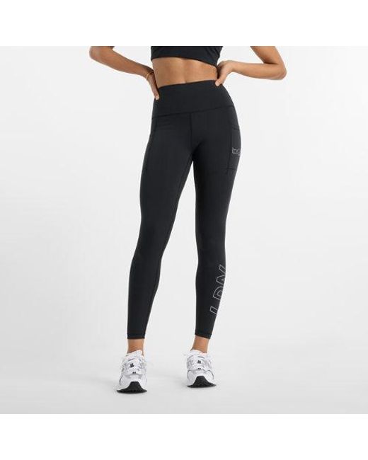 New Balance Black London Edition Rc Pocket Legging 25"