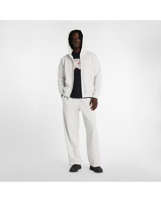 New Balance White Athletics French Terry Pant for men