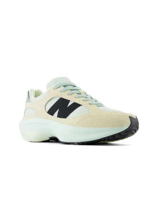 New Balance White Wrpd Runner In Suede/mesh