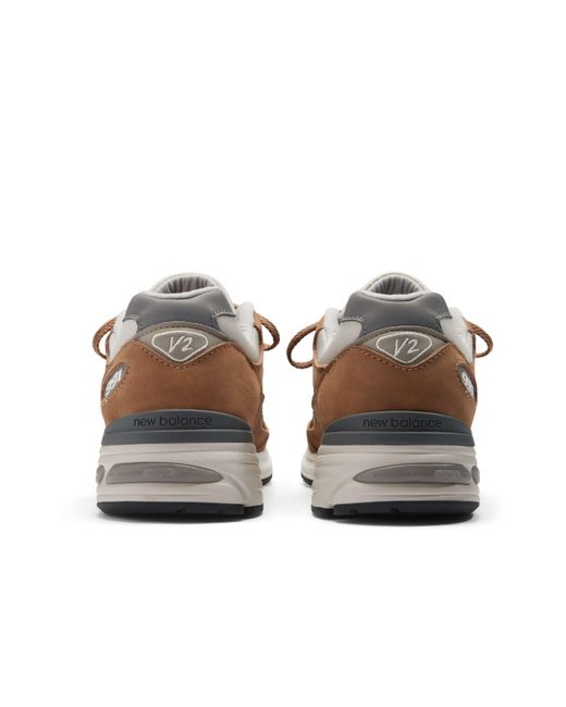 New Balance Made In Uk 991v2 Nostalgic Sepia In Brown/grey Suede/mesh