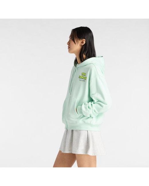 New Balance Green London Edition Sport Essentials French Terry Full Zip