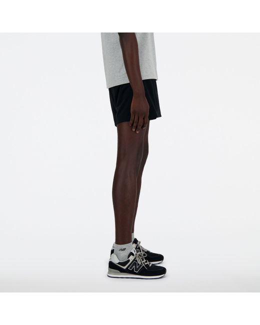 Sport essentials mesh short 5" in nero di New Balance in Black da Uomo