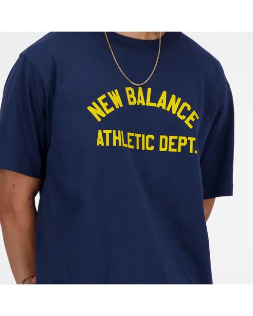New Balance Sportswear's Greatest Hits T-shirt In Blue Cotton for men