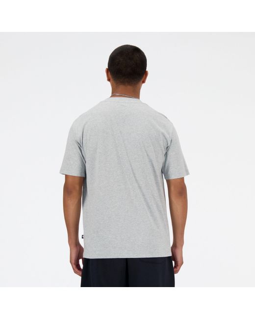 New Balance White Sport Essentials Ad T-shirt In Cotton for men