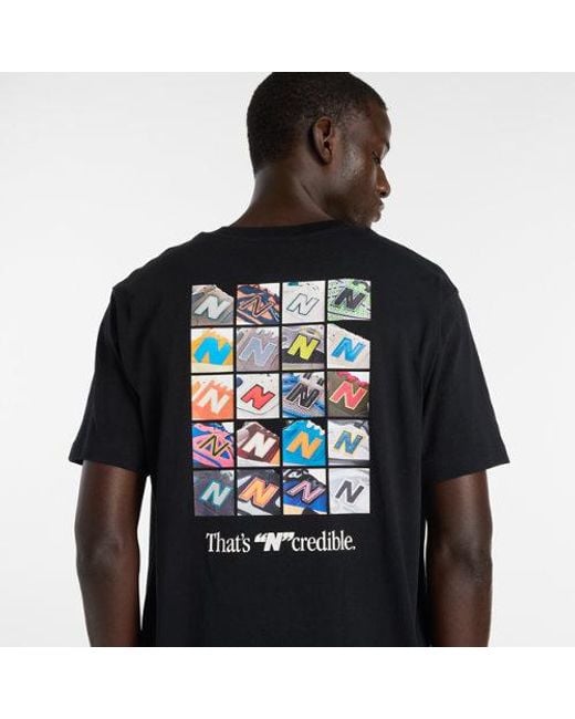 New Balance Black N Collage T-Shirt for men