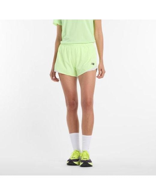 New Balance Yellow Rc Essential Short 3"