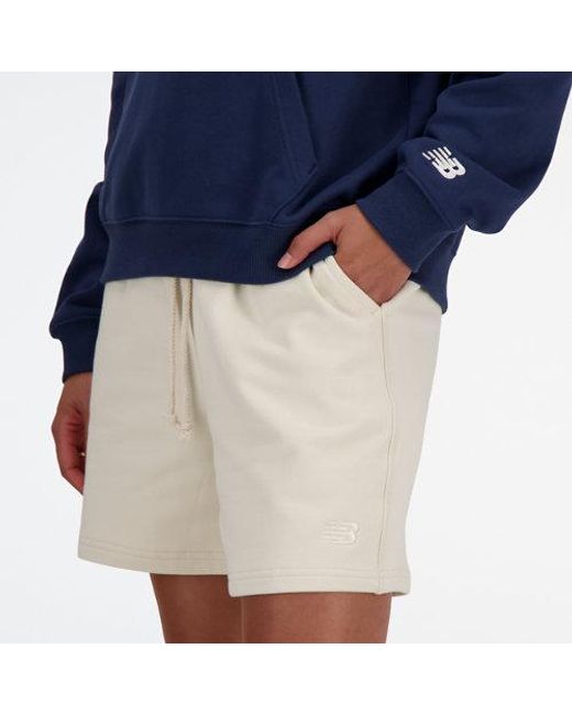 New Balance Blue Women Athletics French Terry Shorts