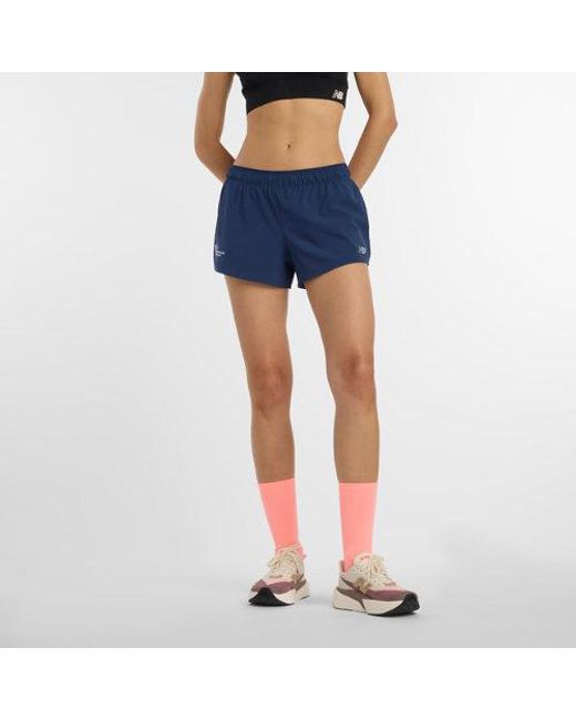 New Balance Blue Nyc Marathon Rc Short 3"