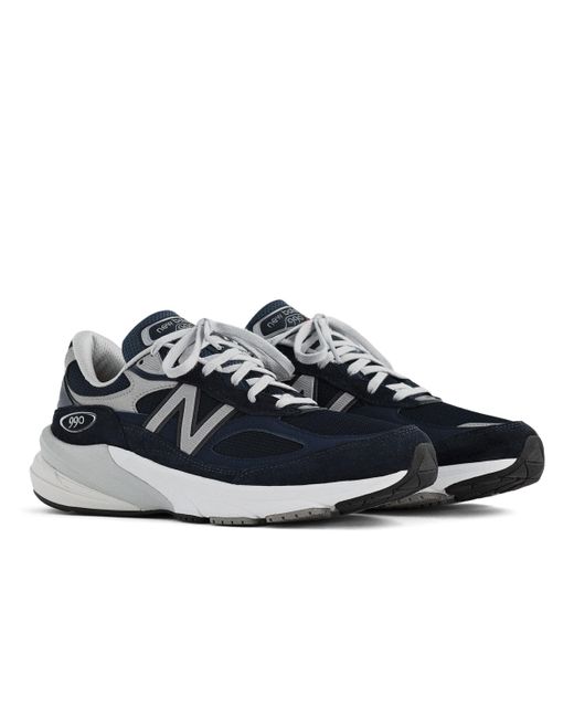 New Balance Made In Usa 990v6 In Blue/white Suede/mesh