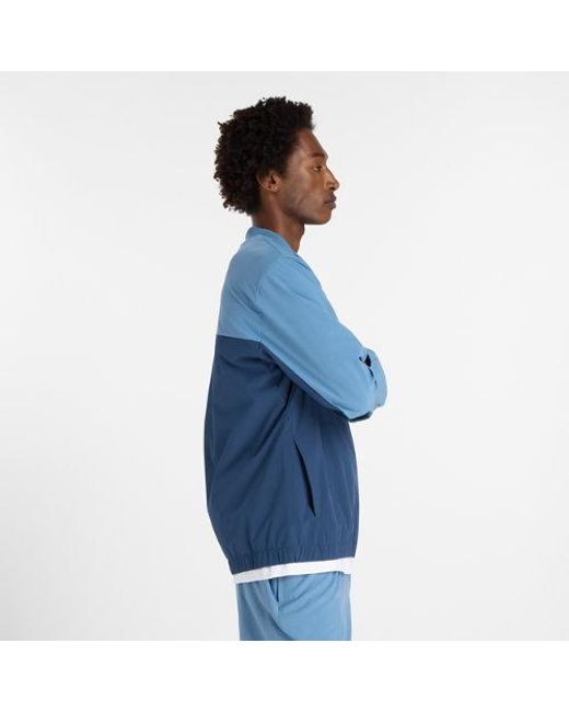 New Balance Blue Stretch Bomber Jacket for men