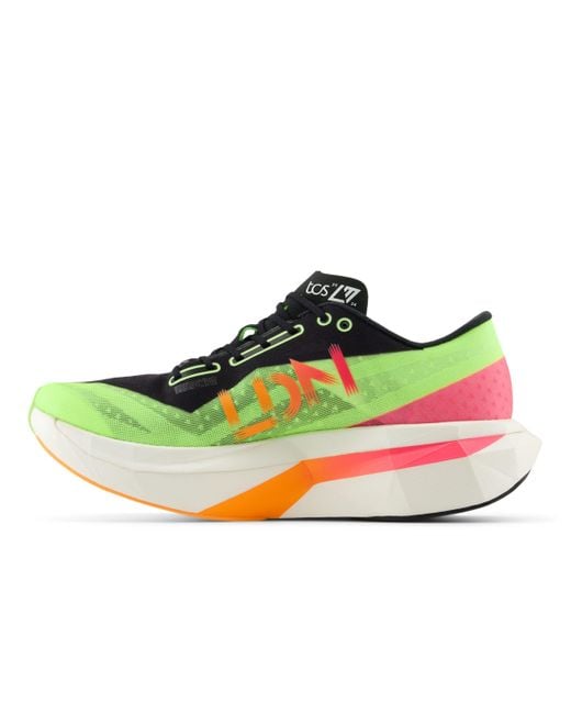 New Balance Yellow Tcs London Marathon Fuelcell Supercomp Elitev4 In Green/orange/pink/black Synthetic for men