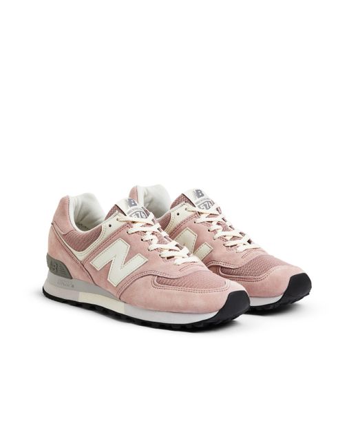 New Balance Pink Made In Uk 576 In Purple/white/grey Suede/mesh
