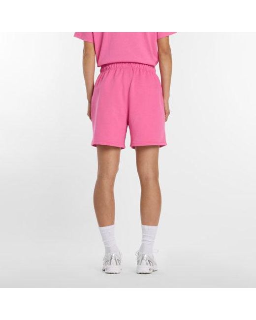 New Balance Pink Athletics French Terry Short