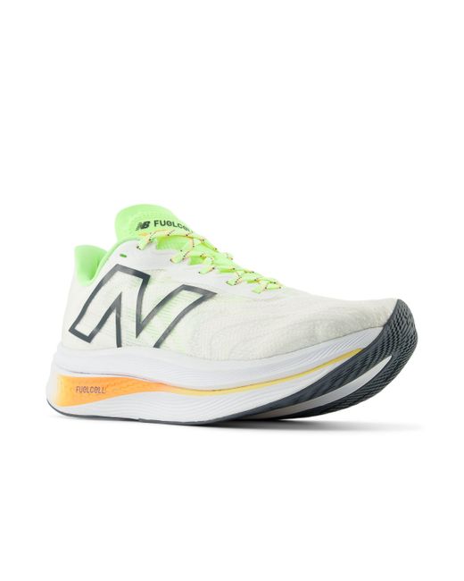New Balance Fuelcell Supercomp Trainer V2 In White/green/orange Synthetic for men