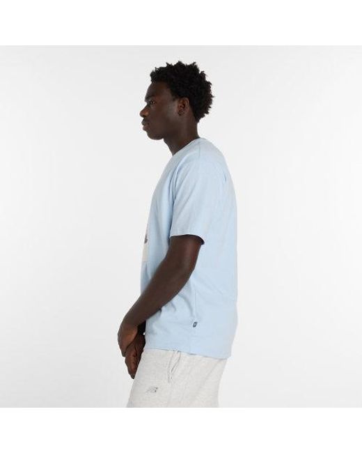 New Balance Blue 574 Ad T-Shirt for men