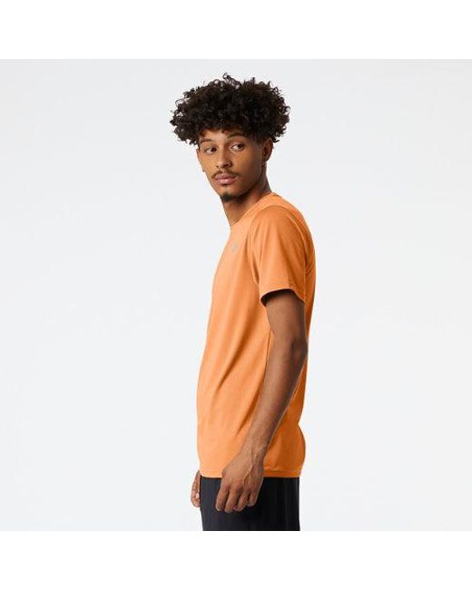 Homme Accelerate Short Sleeve En, Poly Knit, Taille New Balance pour homme en coloris Orange
