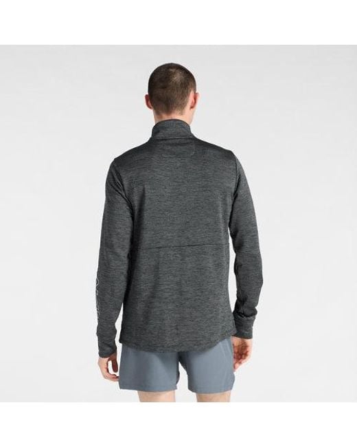 New Balance Black London Edition Rc Essential Heat Grid Half Zip Ldn for men