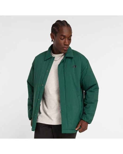 New Balance Green Coaches Jacket for men