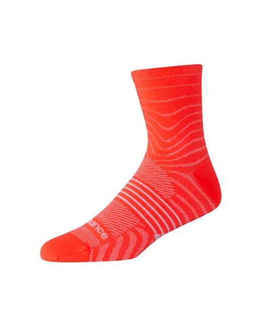 Pro Run Qtr Socks 1 Pair di New Balance in Red