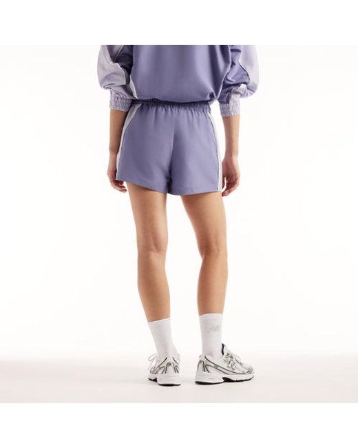 New Balance Blue Trackside Woven Short