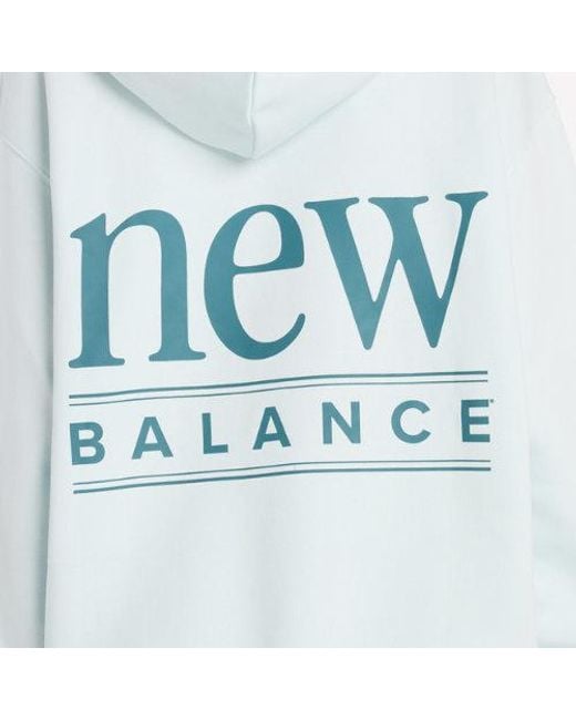 New Balance Blue Reimagined Fleece Long Length Hoodie