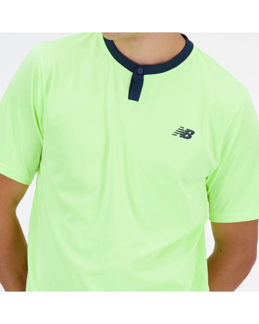 New Balance Tournament Top In Green Poly Knit for men