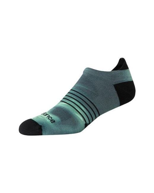 Pro Run Tab Socks 1 Pair, Nylon, Taglia di New Balance in Green