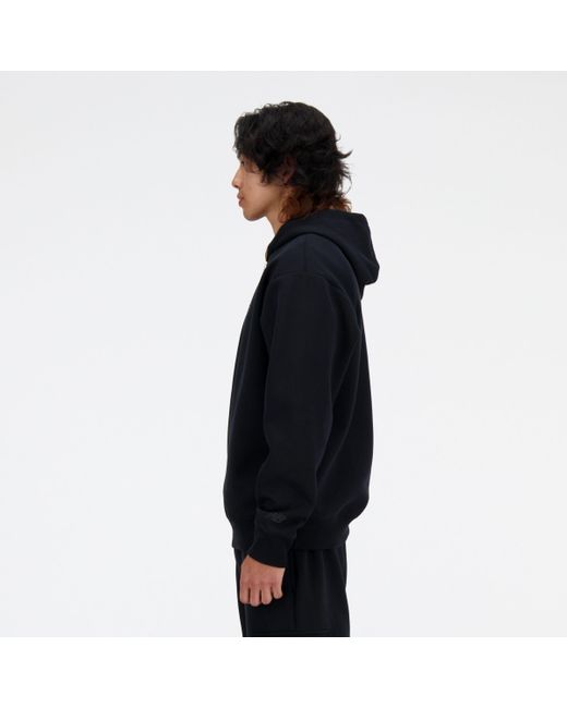 Hyper density graphic hoodie in nero di New Balance in Black da Uomo