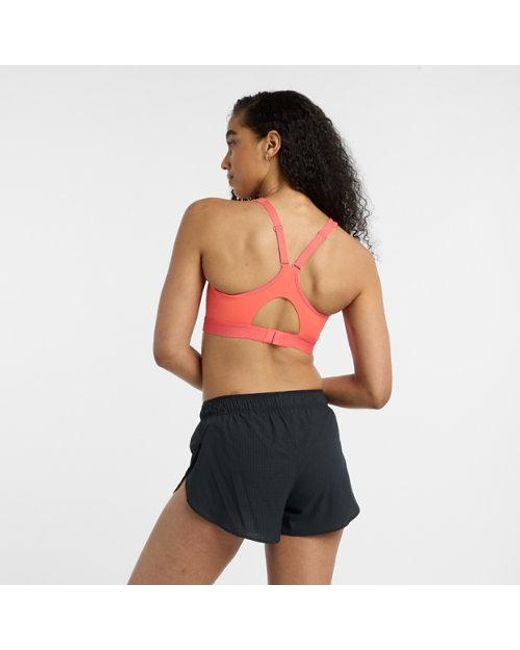 Mujer Nb Essential Run Bra En, Poly Knit, Talla New Balance de color Red