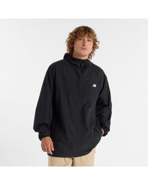 New Balance Black Athletics Packable Jacket for men