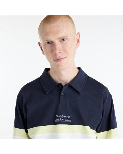 New Balance Blue Sport Legacy Rugby Shirt for men