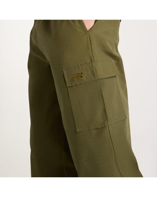 New Balance Green Woven Cargo Pant for men