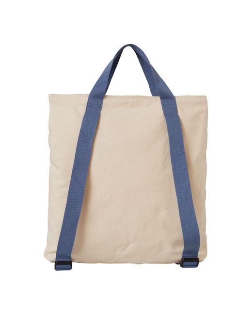 New Balance Blue Flat Tote Backpack In Cotton