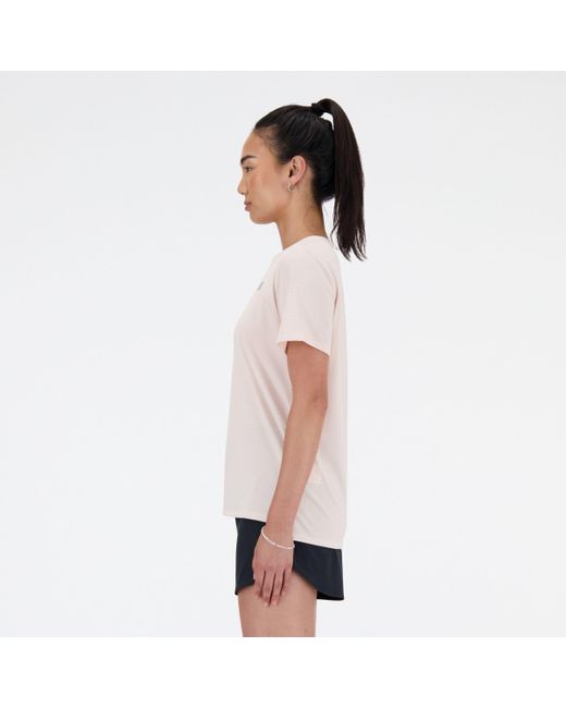 New Balance Pink Sport Essentials T-shirt In Poly Knit