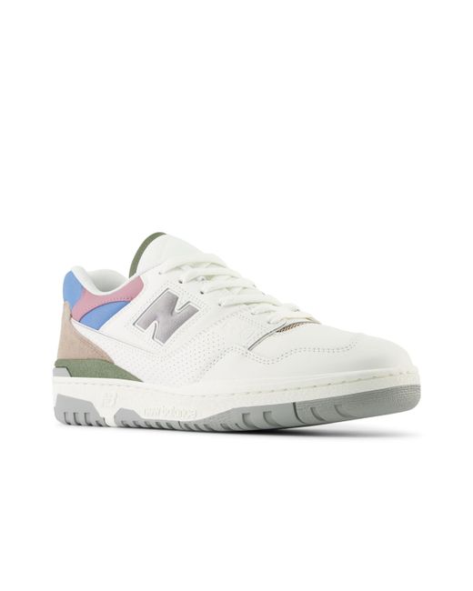 New Balance 550 In White/blue/green Leather