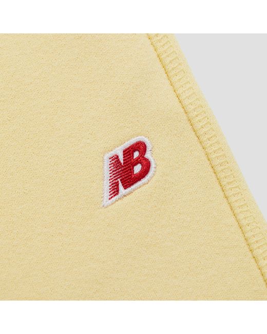 New Balance Blue Made In Usa Core Sweatpant In Yellow Cotton Fleece