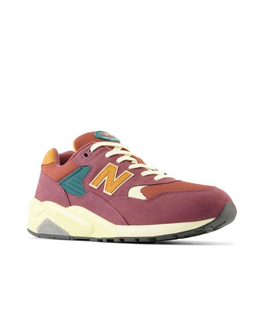 New Balance Pink 580 In Red/brown/green Leather for men