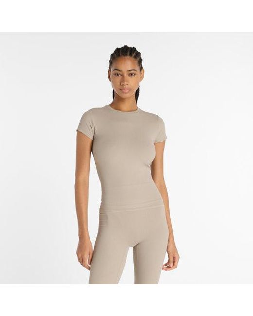 New Balance Natural Ribbed Fitted T-Shirt