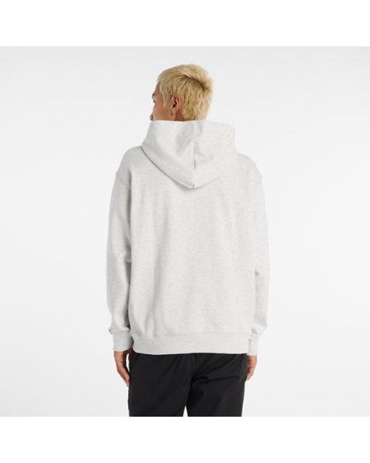 New Balance Gray Athletics Signature Hoodie for men