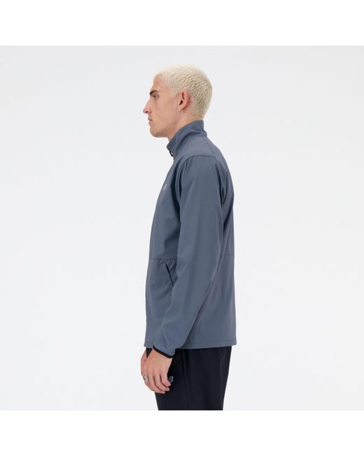 New Balance Stretch woven jacket in grau in Blue für Herren