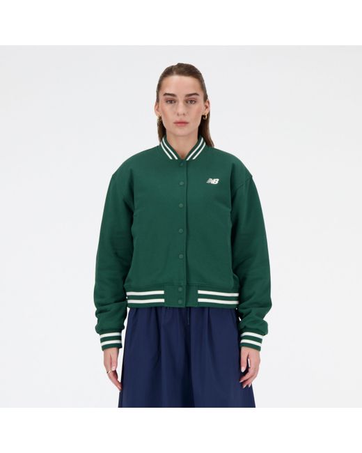 New Balance Sportswear's Greatest Hits Varsity Jacket in het Green