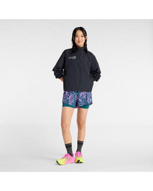 New Balance Blue London Edition Rc Printed 2-In-1 3" Short