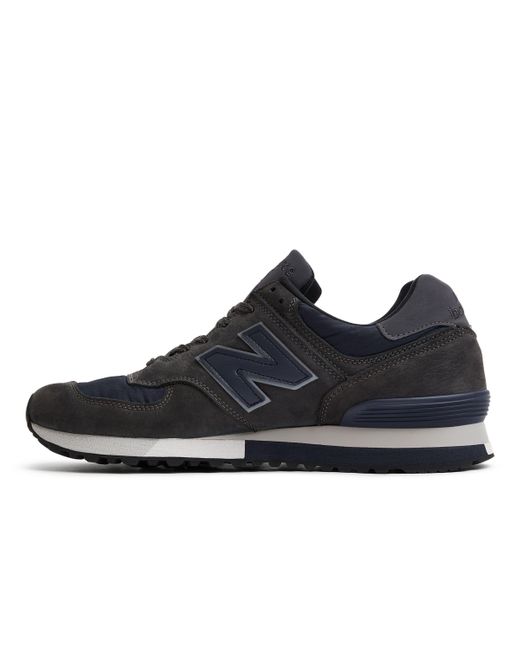 New Balance Made In Uk 576 In Grey/black Suede/mesh