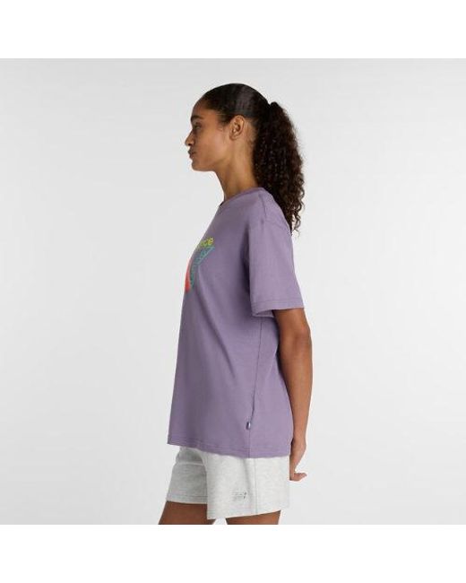 New Balance Purple Classic Tri-Logo T-Shirt