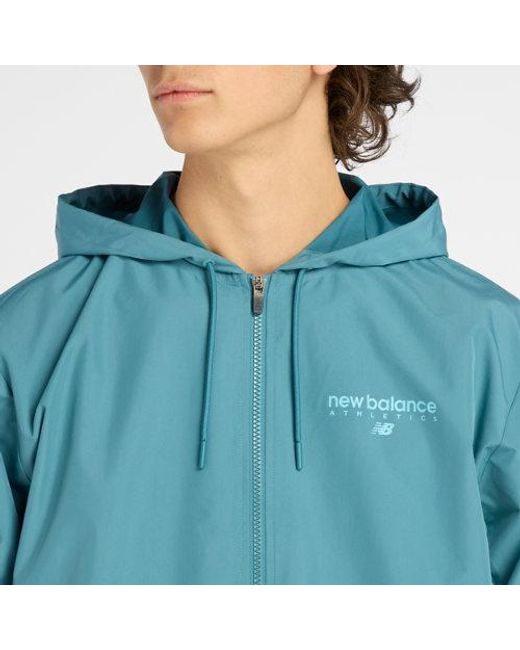 New Balance Blue Trackside Woven Jacket for men