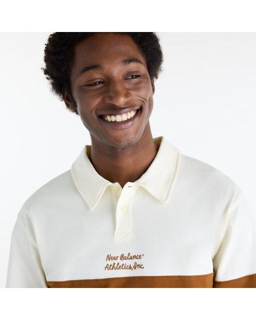 New Balance White Sport Legacy Rugby Shirt for men