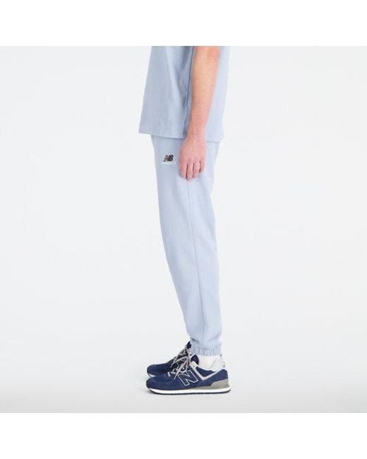 Uni-Ssentials French Terry Sweatpant En, Cotton, Talla New Balance de color Blue